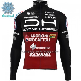 Maglia 2022 Androni Giocattoli Manica Lunga Winter Invernale Rosso Nero